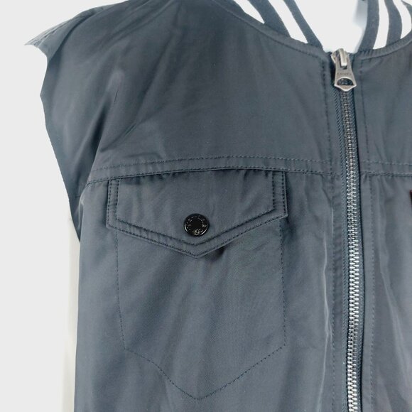 Levi's Men's Black White Colorblock Raglan Sleeve Varsity Jacket Size XL - Picture 9 of 14